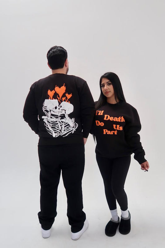 TIL DEATH PUFF CREWNECK- BLACK
