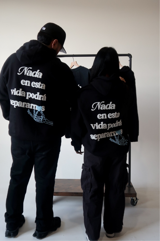 AMOR ETERNO PUFF HOODIE - BLACK