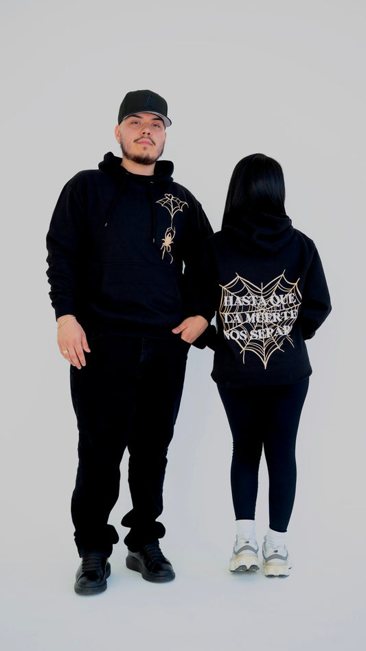 HASTA LA MUERTE PUFF HOODIE - BLACK