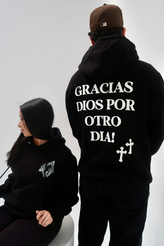 OTRO DÍA PUFF HOODIE - BLACK