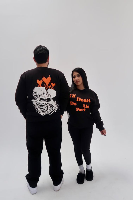 TIL DEATH PUFF CREWNECK- BLACK