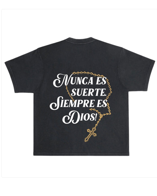 NUNCA ES SUERTE TSHIRT PUFF
