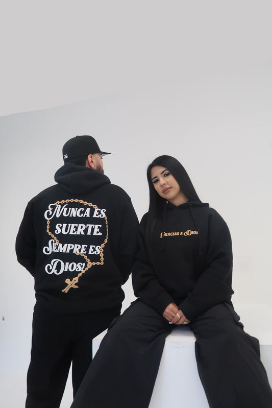 NUNCA ES SUERTE PUFF - BLACK