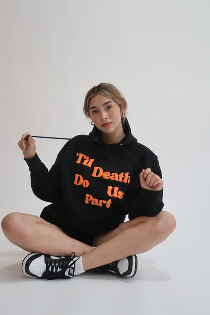 TIL DEATH PUFF HOODIE - BLACK