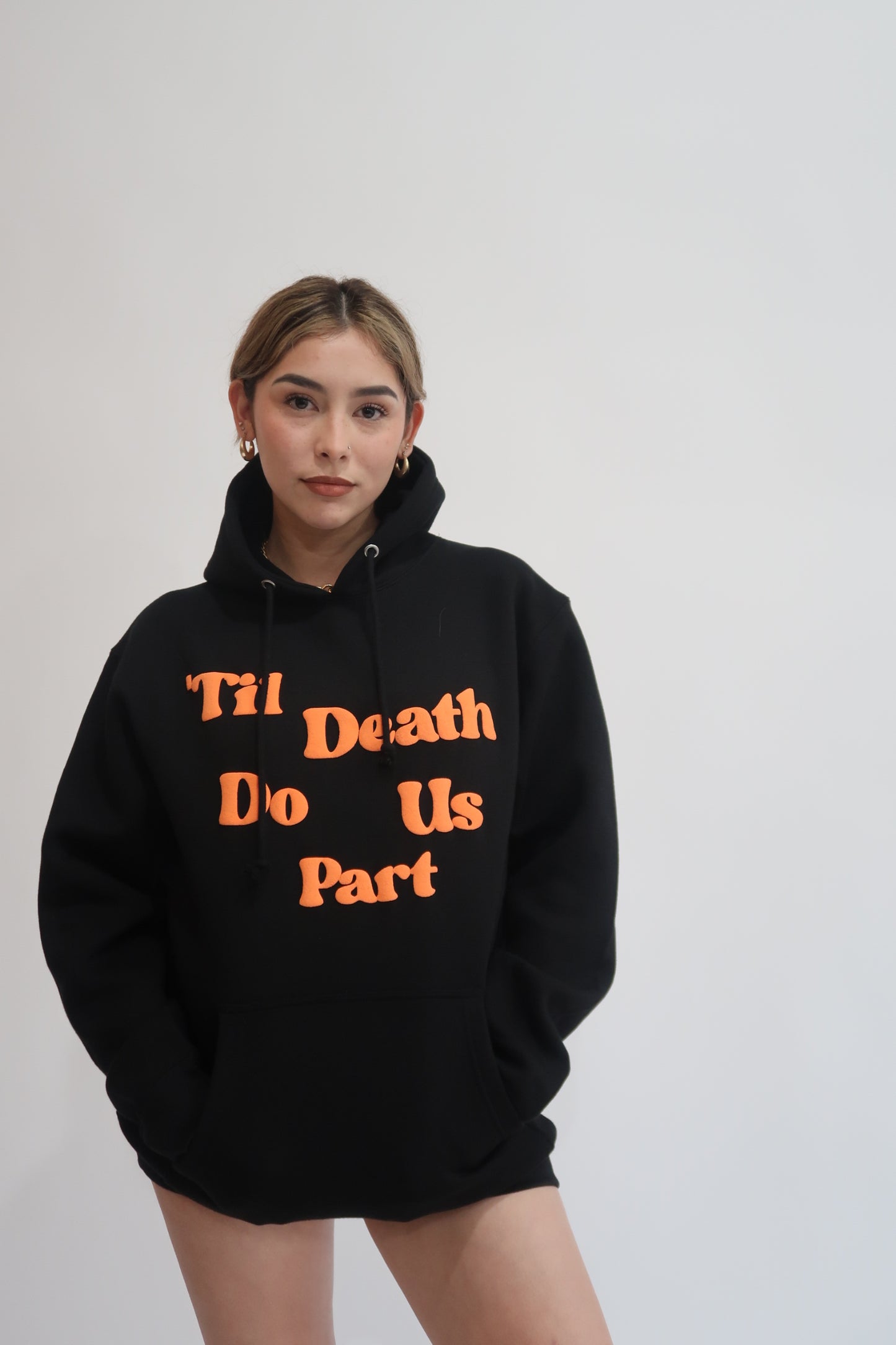 TIL DEATH PUFF HOODIE - BLACK